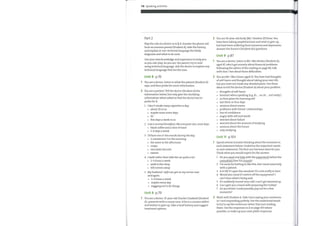 118 Speaking activities
Part 2
Play the role of a doctor in A & E. Answer the phone call
from an anxious parent (Student A), take the history,
and explain in non-technical language the likely
diagnosis and what to do next.
Use your ownknowledge and experience to help you
as you role-play. As you are the parent, try to void
using technical language. Ask the doctor to explain any
technical language that he/she uses.
Unit 8 p.76
You are a doctor. Listen to what the patient (Student A)
says, and then probe for more information.
2 You are a patient. Tell the doctor (Student A) the
information below, but only give the clarifying
information when asked so that the doctor has to
probe for it.
1 1 don't smoke many cigarettes a day.
about 20 or so
o
maybe more some days
30
O
five days a week or so
2 1 eata normal breakfast, like everyone else, most days.
black coffee and a slice oftoast
o
5—6 days a week
3 1'd have one or two snacks during the day.
2, sometimes 3 in the morning
the same in the afternoon
o
crisps
chocolate biscuits
O
sweets
4 1 walk rather than take the car quite a lot.
2—3 times a week
O
walk to the shop
100 metres away
5 My husband / wife can get on my nerves now
and again.
3—4 times a week
o
maybe every day
nagging me to do things
Unit 8 p.79
You are a doctor. 25-year-old Charlie Chadwell (Student
A) , presents with a runny nose. S/he is a cocaine addict
and wishes to give up. Take a brief history and suggest
treatment options.
2
2
2
You are 30-year-old Andy (M) / Heather (F) Knox. You
have been taking amphetamines and wish to give up,
but have been suffering from insomnia and depression.
Answer the doctor's (Student A's) questions.
Unit 9 p.87
You are a doctor. Listen to Mr / Mrs Brown (Student A),
aged 47, who's got anxiety about financial problems.
Following the advice ofthe reading on page 86, talk
with him / her about these difficulties.
You are Mr / Mrs Green, aged 25. You have had thoughts
of self-harm and thought about taking your own life,
but you have not made any detailed plans. Use these
ideas to tell the doctor (Student A) about your problem.
o
e
o
thoughts of self-harm
hesitant when speaking (e.g. Er, ... no. Er, ... not really.)
no firm plans for harming self
last three or four days
anxious about exams
problems with friend / relationships
loss of confidence
angry with self and world
worried about failure
worried about the amount of studying
anxious about the future
only studying
Unit 11 p.103
Spend several minutes thinking about the scenarios in
each statement below. Underline the important words
in each statement. The first one has been done for you.
Think what you would expect for the answer.
1
2
3
4
5
6
7
Do you need any help with the paperwork before the
consultant does his rounds?
I'm sorry for butting in like this, but I need some help
with a patient.
Is it 0K if I open this window? It's a bit stuffy in here.
Would you mind if I switch off the equipment? I
can't hear what's being said.
It's suddenly turned very cold. I can't get warmed up.
Can I give you a hand with preparing the trolley?
Do you think I could possibly pop out for a few
moments?
Work with Student A. Take turns saying your sentences
in 1 and responding politely. Use the underlined words
to try to say the sentences rather thanjust reading
them. Use the responses in 2 on page 103 where
possible, or make up your own polite responses.
 