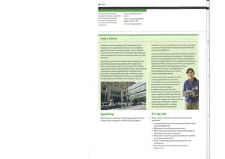 38 Unit 5
concordance (n) a process
whereby the doctor / prescriber
and the patient cooperate
in the prescribing process
to maximize the taking of
medication
Joyce Carne
generic (adj) general, non-
specific
(n) a postgraduate
master's
degree: an MA / MSc
(n) range, capacity
scope
I work as a nurse practitioner (NP) at New York City
Hospital. I am a registered nurse who has completed
specific advanced nursing education. I have a master's
in cardiovascular medicine and training in the diagnosis
and management of common medical conditions in this
specialty.
I provide much of the same basic, non-emergency care
provided by physicians, generally of the type seen in
their specific practice areas like family practice offices,
urgent care centers, and rural health clinics, and maintain
collaborative working relationships with physicians.
As an NP, I am licensed by the state in which I practice
through the NCC (National Certification Corporation)
for specialty practice. Rather than a generic focus of
Speaking
Work in pairs to practise completing a patient's chart.
Student A go to page 114. Student B, go to page 117.
education, as a nurse practitioner I am able to specialize
in an area of study I desire and provide care within the
scope of my expertise.
I may treat both acute and chronic conditions, as well as
prescribe medications and therapies for the patient at
hand. The core philosophy ofthe field is individualized
care. Nurse practitioners focus on patients' conditions as
well as the effects of illness on the lives ofthe patients
and their families. Informing patients about
their health care and encouraging them
to participate in decisions are central
to the care provided by NPs.
A major concern for myself and other
medical practitioners at all levels
is concordance, once a drug has been
prescribed. Concordance involves a
process of prescribing and
medicine-taking; it is a kind of
partnership. It is notjust a matter of
explaining the benefits of prescribed
drugs and the side effects which can
sometimes happen, but which may not.
Improving concordance is about
involving the patient in making
decisions about the treatment.
It's my Job
1 Work in pairs. Readthe text and then answer the
questions.
1 Is concordance a cause for concern for Nurse Carne
and her fellow NPs?
2 What type of conditions can she treat?
3 What does she consider the central philosophy of
working as a nurse practitioner?
4 Why does she feel her patients need to be involved
in treatment decisions?
5 What specific post-graduate training has she
undergone?
6 How does her work compare with that of
physicians?
 