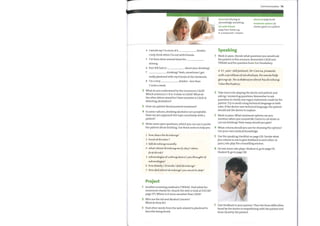 drinker.
(n) refusing to
denial
acknowledge something
out with friends
away from home e.g.
in a restaurant / cinema
Speaking
Communication 79
plastered (adj) drunk
treatment options (n)
choices given to a patient
4 1 would say I'm more ofa
I only drink when I'm out with friends.
5 1've been done several times for
driving.
6 Ever felt bad or
7
about your drinking?
drinking? Yeah, sometimes I get
really plastered with myfriends at the weekends.
8 1'm a very
7 units a week.
drinker — less than
2 What do you understand bythe mnemonic CAGE?
Which sentences 1—8 in 1 relate to CAGE? What do
the other letters stand for? How sensitive is CAGE at
detecting alcoholism?
3 How can patient denial prevent treatment?
4 In some cultures, drinking alcohol is not acceptable.
How can you approach the topic sensitively with a
patient?
5 Write some open questions, which you can use to probe
the patient about drinking. Use these notes to help you:
1
2
3
4
5
6
ho-w describedrünEü'tff?
lcü'üofdri,nker?
telbd,rünkü'tff recently
whatLbo-utdri,nküvearly day? when/
firstd,rü'W?
a.d,vwntagetyofcutt-üncdoww?yowthouøhtof
how famo(/by /friend&/feebdri,nkü'tff?
7 How feeba.bo-utdrünlcüv?yo-wwouottcstop?
Project
1 Another screening method is TWEAK. Find what the
mnemonic stands for. Search the web or look at OHCM7
page 275. Where is it more sensitive than CAGE?
2 Who are the AA and Alcohol Concern?
What do they do?
3 Find other words from the web related to plastered to
describe being drunk.
2
3
4
5
6
7
Work in pairs. Decide what questions you would ask
the patient in this scenario. Remember CAGE and
TWEAK and the question from 5 in Vocabulary.
A 45 -year-o-tWpati,evtt, Mr Cairvw, presenty
wßvwproblenvofcacohotüxnv. Heywantyhelp
gövüvup.
Takethehüstory.
Take turns role-playing the doctor and patient and
asking / answering questions. Remember to ask
questions to clarify any vague statements made bythe
patient. Try to avoid using technical language in both
roles. Ifthe doctor uses technical language, the patient
should ask the doctor to explain.
Work in pairs. What treatment options can you
mention when you counsel Mr Cairns to cut down or
cut out drinking? How many should you give?
What criteria should you use for choosing the options ?
Use your own medical knowledge.
Use the speaking checklist on page 120. Decide what
five criteria to use to give feedback to each other. In
pairs, role-play the counselling session.
Do two more role-plays. Student A, go to page 115.
Student B, go to page 118.
Give feedback to your partner. Then list three difficulties
faced bythe doctor in empathizing with the patient and
three faced bythe patient.
 