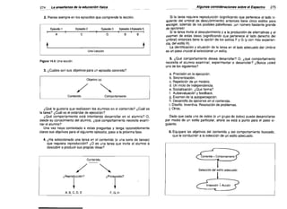 274

Algunas consideraciones sobre el Espectro __ 275

La enseñanza de la educación fisica

2. Piense siempre en los episodios que comprende la iección.

Episodio 1
I

A

Episodio 2
I

C

Episodio 3
I

Episodio 4 Episodio 5
I

G

B

t

I

B

I

t
Una Lección

Si la tarea requiere reproducción (significando que pertenece al lado iz­
quierdo del umbral de descubrimiento) entonces tiene cinco estilos para
escoger, además de los posibles pabellones: iun número bastante grande
de opciones!
Si la tarea invita al descubrimiento y a la producción de aiternativas y al
examen de estas ideas (significando que pertenece al lado derecho del
umbral) entonces ti.ene la opción de los estilos F y G (y con más experien­
cia, del estilo H).
La identificación y situación de la tarea en el lado adecuado del Umbrai
es un paso crucial al seleccionar un estilo.
5. ¿Qué comportamiento desea desarrollar? O, ¿qué comportamiento
necesita el alumno examinar. experimentar o desarrollar? ¿Busca usted
uno de los siguientes?

Figura 14.4. Una lección
3. ¿Cuáles son sus objetivos para un episodio concreto?
Objetivo (s)

~

/

Contenido

Comportamiento

¿Qué le gustaría que realizasen los alumnos en el contenido? ¿Cuál es
la tarea? ¿Cuál es el estándar de ejecución?
¿Qué comportamiento está intentando desarrollar en el alumno? O,
desde su conocimiento del alumno, ¿qué comportamiento necesita exami­
nar el alumno?
Una vez haya contestado a estas preguntas y tenga razonablemente
claros sus objetivos para el siguiente episodio, pase a la próxima fase.

a. Precisión en la ejecución.
b. Sincronización.
c. Repetición de un modelo.
d. Un inicio de independencia.
e. Socialización. ¿Qué forma?
f. Autoevaluación y feedback.
g. Examen de la autopercepción.
h. Desarrollo de opciones en ei contenido.
i. Diseño. Inventiva. Resolución de problemas.
j. Otros.
Dado que cada uno de éstos (o un grupo de éstos) puede desarrollarse
por medio de un estilo particular, ahora se está a punto para el paso si­
guiente.
6. Equipare los objetivos dei contenido y del comportamiento buscado,
que le conducirán a la selección de un estilo adecuado.

4. ¿Ha seleccionado una tarea en el contenido (o una serie de tareas)
que requiera reproducción? ¿O es una tarea que invita ai alumno a
descubrir o producir sus propias ideas?
Contenido + Comportamiento

Contenido

/

~


¿ReprOrCciÓn?

¿ProdrciÓn?

A,B,C,D, E

F, G, H

Selección del estilo adecuado

 