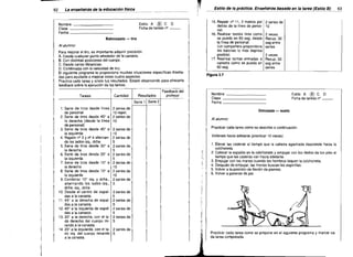 62

~

I

La enseñanza de la educación física

.Estilo de la práctica. Enseñanza basada en la tarea (Estilo 8)

63

,

I

®

Nombre
Clase
Fecha

Estilo A
C D
Ficha de tareas nº _ _

_

Baloncesto - tiro

Al alumno:
Para mejorar el tiro, es importante adquirir precisión:
A. Desde cualquier punto alrededor de la canasta.
B. Con distintas posiciones del cuerpo.
C. Desde varias distancias.
D. Combinada con la velocidad de tiro.
El siguiente programa te proporciona muchas situaciones específicas diseña­

das para ayudarte a mejorar estos cuatro aspectos.

Practica cada tarea y anota tus resultados. Estaré observando para ofrecerte

feedback sobre la ejecución de las tareas.

¡­

Tareas

Cantidad

I

Nombre
Clase
Fecha

Serie 1 Serie 2

¡I

I
1

1

I

2 veces
Recup. 30
seg entre
series
2 veces
Recup.30
seg entre
series

_
_
_

1. Serie de tiros desde línea 2 seríes de
de personal
2. Serie de tiros desde 45 C a
la derecha (desde la linea
de personal)
3. Serie de tiros desde 45° a
la izquierda
4. Repetir n' 3 y n' 4 alternan­
do los lados-izq., dcha.
5. Serie de tiros desde 30' a
la derecha
6. Serie de tiros desde 30' a
la izquierda
7. Serie de tiros desde 10' a
la derecha
8. Serie de tiros desde 10' a
la izquierda
9. Combinar 10' izq. y dcha.,
aiternando los lados-izq.,
dcha, izq., dcha.
10. Desde el centro de espal­
das a la canasta.
11. 45' a la derecha de espal­
das a la canasta.
12. 45' a la izquierda de espal­
das a la canasta.
13. 20' a la derecha, con el la­
do derecho del cuerpo mi­
randa a la canasta.
14.20' a la izquierda, con el la­
do izq. del cuerpo mirando
a la canasta.

12

series de
. 10

J
l.­

_

Figura 3.7

Feedback del
profesor

Resultados

15. Repetir n' 11, 2 metros por
detrás de la linea de personal.
16. Realizar tantos tiros como
se pueda en 60 seg, desde
la Ii nea de personal.
(Un compañero proporciona
los balones lo más deprisa
posible).
17. Realizar tantas entradas a
canasta como se pueda en
60 seg.

®

Estilo A
C D
Ficha de tareas nº _ _

Gimnasia ­ suelo

10 repe!.
2 series de
10

Al alumno:
Practicar cada tarea como se describe a continuación.

2 series de
10
2 series de
5
2 series de
5
2 series de
5
2 series de
10
2 series de
10
2 seíies de
5

Voltereta hacia adelante (practicar 10 veces).
f. Elevar las caderas al tiempo que la cabeza agachada desciende hacia la
colchoneta.
2. Colocar la espalda en la colchoneta y empujar con los dedos de los pies al
tiempo que las caderas van hacia adelante.
3. Empujar con las manos cuando los hombros toquen la colchoneta.
4. Después de empujar, las manos buscan las espinillas.
5. Volver a la posición de flexión de piernas.
6. Volver a ponerse de pie.

}.

c.

;:j

2 series de
5
2 series de
5
2 series de
5
2 series de
5

.:'
::~

.
l

1
':'

;'5.
_~'t

':;'.

2 series de
5

:~.
.. .

,

I

Practicar cada tarea Como se propone en el siguiente programa y marcar ca­
da tarea completada

 