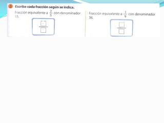 Interactivo de santillana, Unidad 3 Fraccionarios