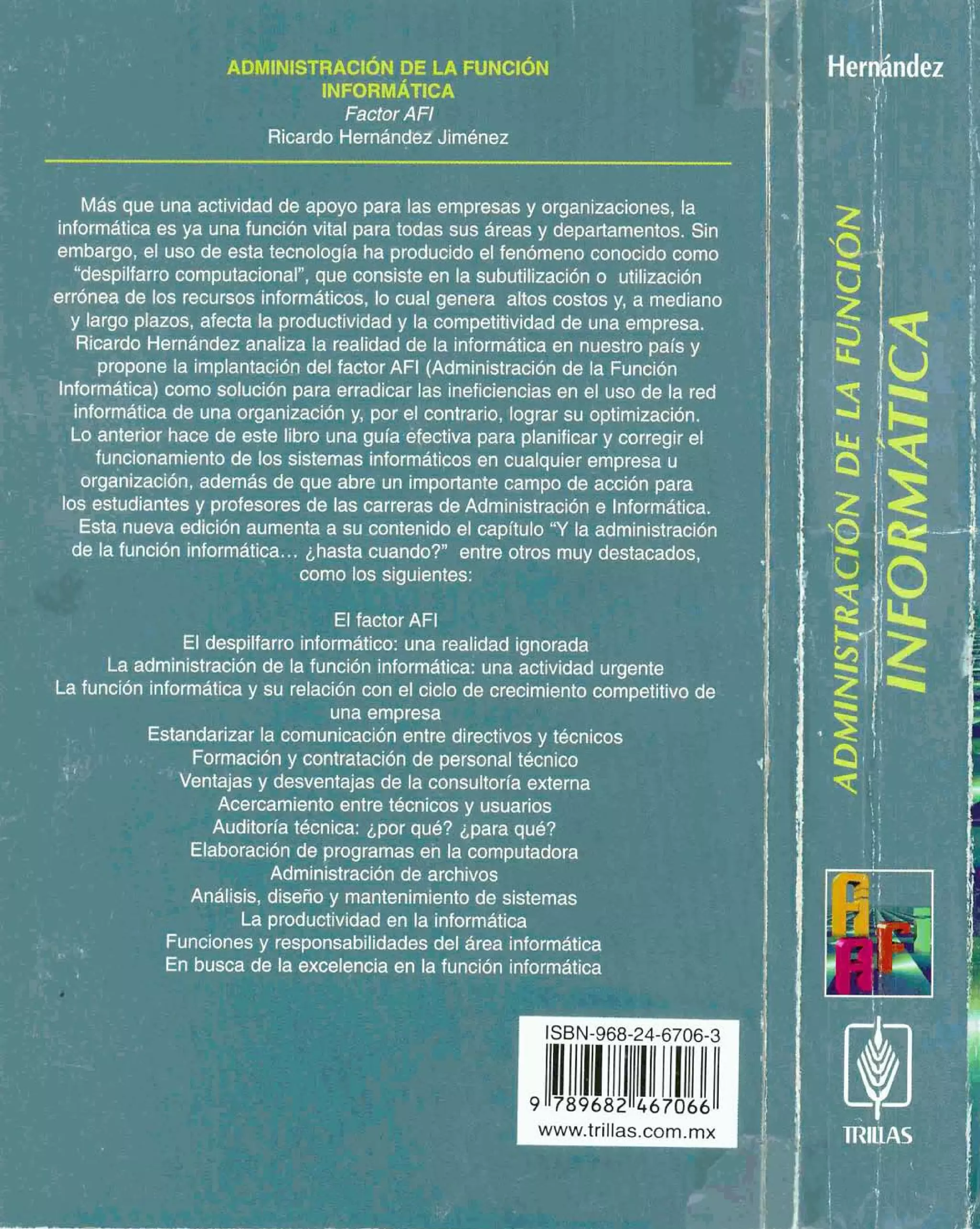 Libro administracion de la funcion informatica