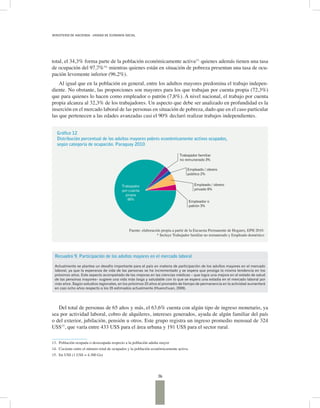 36
MINISTERIO DE HACIENDA - Unidad de Economía Social
total, el 34,3% forma parte de la población económicamente activa13,...