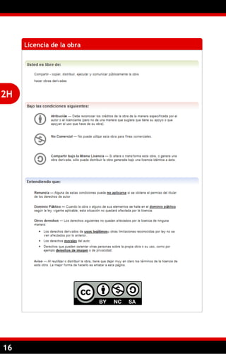 16
Licencia de la obra
2H
 