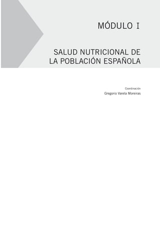 SALUD NUTRICIONAL DE
LA POBLACIÓN ESPAÑOLA
MÓDULO I
Coordinación
Gregorio Varela Moreiras
 