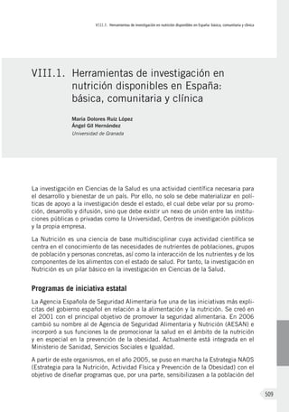 Libro Blanco de la Nutrición en España