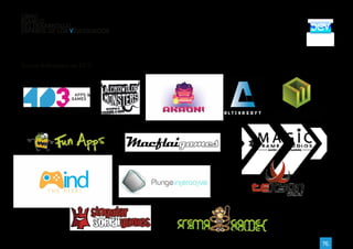 76.
LIBRO
BLANCO
DEL DESARROLLO
ESPAÑOL DE LOS VÍDEOJUEGOS
LIBRO
BLANCO
DEL DESARROLLO
ESPAÑOL DE LOS VÍDEOJUEGOS
Socios Adheridos de DEV:
 