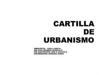 Libro cartilla de urbanismo