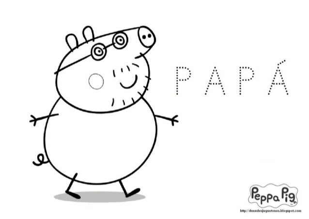 Dibujos Para Colorear De Peppa Pig En Pdf - Para Colorear