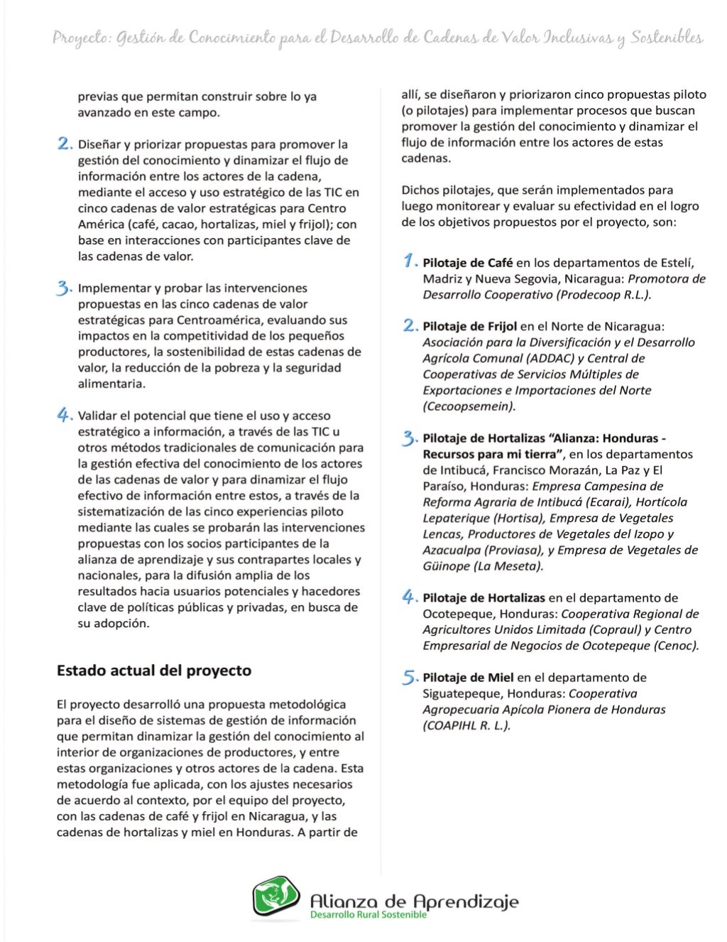 Cadenas de Valor 2.0 (Gestión del Conocimiento para el
