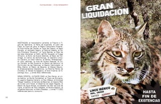 Contrapublicidad :: ConsumeHastaMorir   Contrapublicidad :: ConsumeHastaMorir




     AGOTADOS: el Hipopótamo Lemerlei, el Tilacino o Ti-
     gre de Tasmania, la Rana de Australia, el León del
     Cabo, el Tigre de Java, el Pájaro Carpintero Imperial,
     la Foca Monje del Caribe, el Tigre del Caspio, el Sapo
     Dorado, el Jambato Negro, la Paloma Viajera, la Ca-
     bra Pirenáica “Bucardo”, el Tigre Balinés, el Pato de
     las Islas Marianas, el Delfín del Río Yangtsé, el Cuaga
     Africano, el Buho de Nueva Zelanda, el Sapo de Hol-
     dridge, el Ciervo de Schomburgk, el Ostrero Unico-
     lor Canario, el Visón Marino, el Ganso “Sheldgoose”,
     el Lobo Japonés, la Huia de Nueva Zelanda, el Co-
     qui Dorado, el Pez Guitarra, el Gecko de Delcourt, el
     Zorro-lobo de las Malvinas, el Sapito Marmolado, el
     Bilby Menor, el Ratón de Bavaria, el Macao Glauco,
     la Graecoanatolica Macedónica, La Paloma Perdiz de
     Choiseul, el Tarpán Eurasiático, el Alca Imperial, el Hi-
     pótrago Azul… y otras 800 referencias.

     GRAN OFERTA, ÚLTIMOS DÍAS: el Oso Pardo, el Lin-
     ce Ibérico, el Gorila Occidental, el Tigre de Sumatra,
     el Lagarto Gigante Canario, el Oso Malayo, el Antílope
     “Saiga” Asiático, el Camello de Bactrian, el Insecto Palo
     de la Isla Lord Howe, el Albatros de Cejas Negras, el
     Ratón de Agua Etíope, el Caballito de Mar de Cola de
     Tigre, el Buitre de Pico Delgado, el Buitre Egipcio, el
     Angelote Espinoso, el Mero Abadejo… y otras 17.000
     referencias para tu consumo.


                                                                                                               
 