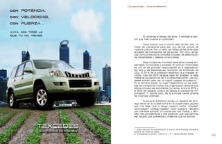 Contrapublicidad :: ConsumeHastaMorir   Contrapublicidad :: ConsumeHastaMorir




                                                           El coche es el espejo del alma. Y también el sec-
                                                    tor que más invierte en publicidad.

                                                            Hace tiempo que el coche dejó de ser sólo un
                                                    modo de transporte para ser uno de los iconos de
                                                    nuestra cultura. Por un lado, es reflejo de las dinámicas
                                                    actuales del transporte de personas. Por otro, sinte-
                                                    tiza como producto el complejo proceso de elaboración
                                                    de necesidades y deseos consumistas.

                                                            Este modelo de movilidad tiene altos costes am-
                                                    bientales, funcionales y sociales. El vehículo motorizado
                                                    es uno de los grandes responsables de la degradación
                                                    del aire y del espectacular aumento de emisiones de
                                                    CO2. El 51% de la población española va a trabajar en
                                                    coche, más del 90% de ellos viajan en soledad, la tasa
                                                    media de ocupación es de 1,2 personas/coche y las ciu-
                                                    dades sufren cada vez un mayor colapso circulatorio1.
                                                    En el terreno social, su lugar hegemónico en las políti-
                                                    cas de transporte implica una organización espacial que
                                                    afecta a todas las actividades humanas: entre el 20% y
                                                    el 30% del espacio urbano se dedica al transporte mo-
                                                    torizado2. Y, sobre todo, es la principal causa directa
                                                    de muertes violentas.

                                                            Aunque el automóvil ocupa un espacio de privi-
                                                    legio tanto en la ciudad como en la subjetividad: aquello
                                                    que nos falte, que lo tenga nuestro coche. ¿Dudas?
                                                    ¿Complejos? ¿Inseguridades? Todo quedará resuelto
                                                    con una sola compra. Un coche que nos mueva, y tam-
                                                    bién nos complemente y nos potencie: que nos permita
                                                    ser aquello que queremos y creemos que no somos.




                                                    1. IDEA Instituto de Diversificación y Ahorro de la Energía, Ministerio
                                                    español de Industria, 2000.
                                                    2. Ecologistas en Acción, Informe 4 x 4 = menos planeta, 2008.
00                                                                                                                           0
 