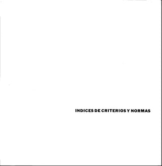 INDICES DE CRITERIOS Y NORMAS
 