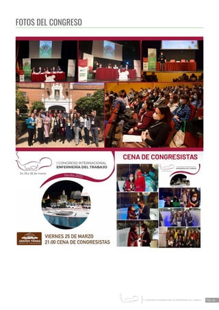 1 CONGRESO INTERNACIONAL DE ENFERMERÍA DEL TRABAJO
er
Pág. 34
FOTOS DEL CONGRESO
 