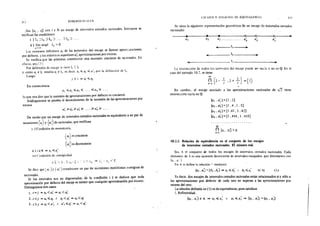 312 NUMEROS RbLFS
.Sea [a; , o¡] con i E N un encaje de intervalos cerrados racionales. Entonces se
verifican las condiciones
i ) 11 :::: 12 :::> 13 :::> ••• :::> I,. :>
ii) lím ampl l,. == O
n_,.""
Los extremos inferiores a; de los intervalos del encaje se llaman aprox:madones
por defecto, } los extremos superiores a;, aproximaciones por exceso.
Se verifica que las p~imeras constituven una sucesión creciente de racionales. En
efecto, sea j) i.
Por definidón de '" rien~ I, :: l,
y como a¡ € 1¡. resulta ai € l¡. es dec1r. a; .;;; a¡ .;;; u'; por la dcfinidón de l,.
Luego
1> i =? a¡ .;;; ai
En consec~encia
a1
~a: ~a 3 ~ ••• ~a... ~ ...
lo que nos di(e que la sucesión de aproxímaciones por defecto es crecíente.
Análogamente se prueba el decrecímiento de la sucesión de las aproxímaciones por
exceso
ai ;;;. a2 ;;;. aj ;;;. ....;;;. a~ ;;;. ...
De modo que un encaje de intervalos cerrados racionales es equivalente a un par de
sucesiones {a¡} y {a;}de racionales, que verifican
) Condición de monotonía.
(a¡) es creciente
" /
{a;}es decreciente
ii) i E N => a;~ a;
inl (o,Idición de contigüidad.
~"" -~ "'"- ='! ' • ?" ~
V c. ,.r J .. -~ fi¡;¡ ~ ~. ff
t!v ~ 'lr¡ --= 1';¡ <"'E'
Se dice que ta¡ }y {ai }constituyen un par de su~esiones monótonas contiguas de
racionales.
Si los intervalos son no degenerados, de la condición i ) se deduce que toda
aproximación por defecto del encaje es menor que cualquier aproximación por exceso.
Distinguimos tres casos
1. i = j ~ a; <ai => a¡ <aj
2. i<j ~a¡~a¡ 11 a¡<aj =?a;<a¡
3. i>i ~a¡<a'; 11 a';~aj =>a;<aj
~
1-.NCAJES Y !i.ELACION DE EQUIVALENCIA 313
Se tiene la siguiente representación geométrica de un encaje de intervalos cerrados
racionales
a1
a2 a3
___________ a~
13
+----- 12
- l:
ta intersección de todos los intervalos del encaje puede ser vacía o no en Q. En el
caso del ejemplo 10-2. se tiene
oo_ l ll
n l' ., - - ., + - = {"}
i= 1 - i • - i J -
En ..:ambio, el encaje asociado a las aproximaciones racionales de ..j2 tiene
intersección vacía en Q
(a1 • a; J= [l . 2J
[a2 • ai] = [ 1 . 4 , l . S]
(a3 , a;1=[l .41 , 1 . 42]
[a4 .a~]=[1.414, 1 .415]
00
n [a¡. a¡]= 1/J
j: 1
10.2.3. Relación de equivalencia en el conjunto de los encajes
de intervalos cerrados racionales. El número real.
Sea A e! conjunto ie todos los encajes de intervalos cerrados racionales. Cada
elemento de A es una sucesión decreciente de intervalos encajados, que denotamos con
ía.. a' 1
En o se det1ne la relación - mediante
[a;, a;]- [bi ,b;] ~a¡..; b; bi ~a; "ii v¡ (!)
Es decir, dos encajes de intervalos cerrados racionales están relacionados si y sólo si
las aproximaciones por defecto de cada uno no superan a las aproximaciones por
exceso del otro.
La relación definida en {1) es de equivalencia, pues satisface
l. Reflexividad.
[a;, a;] e A => a¡..; a; 11 a¡<; a; => [a¡. a;] -(a¡, a;]
 
