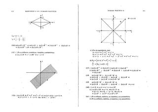 4JfJ
1 ' l]
1: r 1 1 1
'R = L¡- --::;- , --::;-J~ ..
RESPUESTAS A LO~ TR.>BAJOS PRACTICOS
y
72
< 1 =-::. lo X
-1 1
-~
3·34. (a.b)eR uR-1
=:. la,b)eR v (a,b)eR-1
=(b,a)eR-1
v (b,a)eR =
=(b.a)eR- 1
UR =(b,a)eR UR-1
•
.?-35. i ) R. es a-reflexiva, a-simétrica, transitiva y antisimétrica.
ii) (x,y) e R <» x-y e R.,. ~ x-y> O
J.36. i ) (x,y) eR ~ i" = Y
2
* x2
- y2
=O ~ (x +y) (x-y)= O ~
~ X +y =0 V X -Y =0 con lxl <:; 1 A 1Yl .¡;;;; 1
TRABAJO PRACTICO lll
y
R=AUB
B
-1 : 1 X
'
¡ / j' ·"Z;
V _______ --------~-1 '
ü ) R es de equivalencia, pues:
a) x e A = x2
= x2
=;. x - x
b) X...., Y => Xl =y2 => yl = x1 =y_, X
e) x -y ,., y - z = x2
=y 1
A y 2
=z2
= x2
= z2
= x - z
ili)Ku={xeA/x2
=a2
}={-a,a}
~ ={Ku/ue[o,l]}
3-37. i )(a,b) e R-1
= (b,a) eR = (a,b}e R = (b,a) eR-1
ii )(a,b) e R-1
,., (b,c)e R-1
=(b,a) e R A (c,b) eR => (c,b) eR =
= (b,c)eR-1
3-38. (a.b)eR nR' •A (b,c)eR nR',...
=(a,b)eR 1 (b,c)eR" (a,b)eR' 11 (b.c)eR' =
=(a,c) e R 11 (a,e) e R' =(a,c}'e R n R'
3-39. (a,b) e R n R' " (b,a) eR n R' =>
=>(a,b)eR "(b,a)eR" (a,b)eR'" (b,a)eR' =a=b
3-40. i ) a e X =a eA =a ""'a =a e X*
ii) ae(X u Y)* ~a- b, Vb e X u Y =
~ (a - b , Vb e X) V (a - b , 'rlb e Y) *
~ a e X* v a eY* ~ a eX* UY*
3-41. i ) Res reflexiva, simétrica, no transitiva y no antisjmétrica.
ii ) R es a-reflexiva, simétrica, a-transitiva y no antisimétrica.
431
 