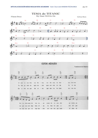 ARTE EN LA EDUCACIÓN BÁSICA REGULAR NIVEL SECUNDARIO Autor: Oscar Jaime MAMANI POCOHUANCA pág. 154
 