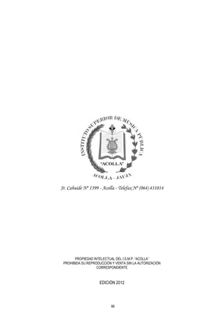 COMPRENSIÓN LECTORA I




Jr. Cahuide Nº 1399 - Acolla - Telefax Nº (064) 431014




       PROPIEDAD INTELECTUAL DEL I.S.M.P. “ACOLLA”
 PROHIBIDA SU REPRODUCCIÓN Y VENTA SIN LA AUTORIZACIÓN
                   CORRESPONDIENTE



                    EDICIÓN 2012




                           86
 