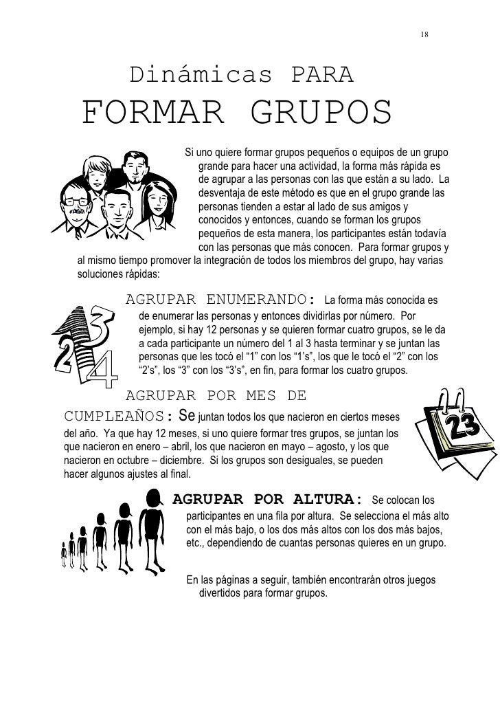 dinamicas cortas y sencillas libro de dinamicas para