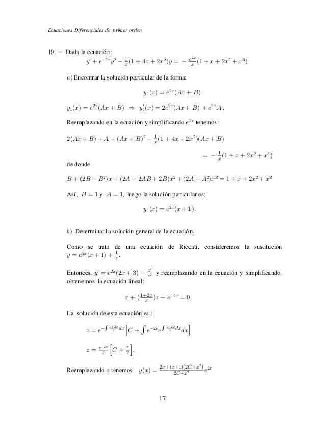 Libro De Ejercicios Resueltos Ecuaciones Diferenciales