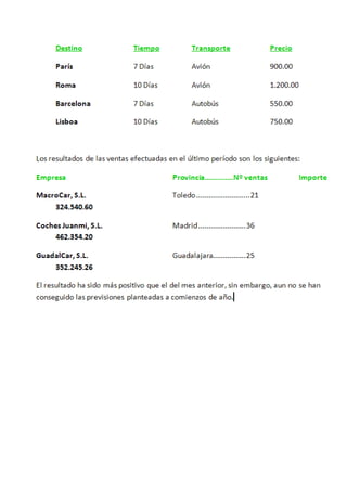 Libro de ejercicos word