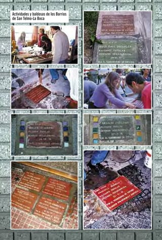 Actividades y baldosas de los Barrios
de San Telmo-La Boca
 