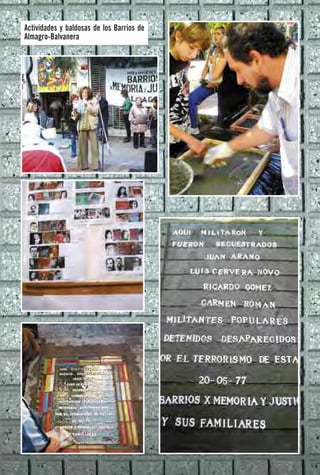 Actividades y baldosas de los Barrios de
Almagro-Balvanera
 