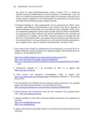 Libro del programa aulas felices