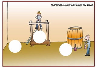 TRANSFORMANDO LAS UVAS EN VINO
 