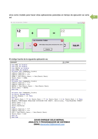 Libro de programacion visual basic 6 0 | PDF