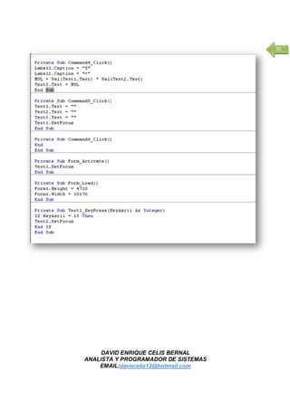 Libro de programacion visual basic 6 0 | PDF