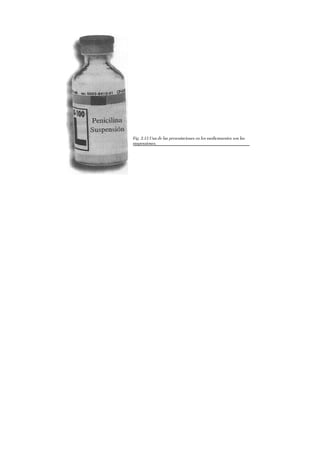 Fig. 2.13 Una de las presentaciones en los medicamentos son las
suspensiones.
 