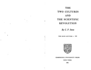 Libro dos culturas de la revolcuion cientifica