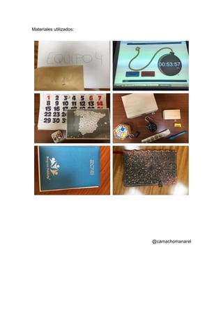 Materiales utilizados:
@camachomanarel
 