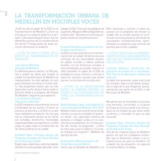 Equidad territorial en Medellín - la Empresa de Desarrollo Urbano EDU como motor de la transformación urbana