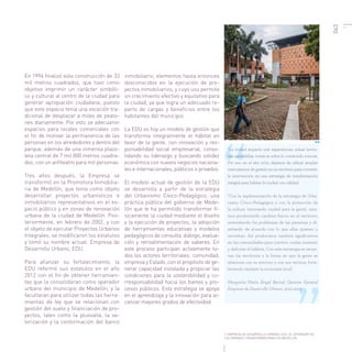 Equidad territorial en Medellín - la Empresa de Desarrollo Urbano EDU como motor de la transformación urbana