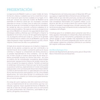 Equidad territorial en Medellín - la Empresa de Desarrollo Urbano EDU como motor de la transformación urbana