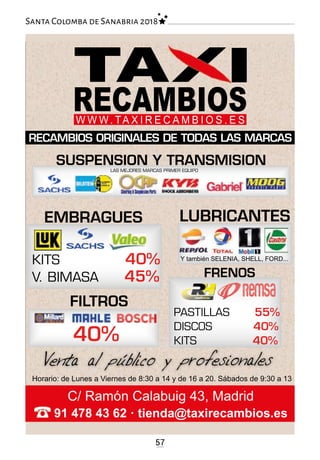 Santa Colomba de Sanabria 2017
57
Santa Colomba de Sanabria 2018
 