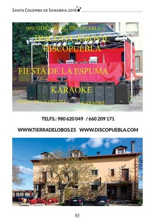 61
Santa Colomba de Sanabria 2018
 
