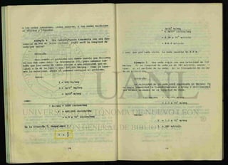 a las ondas luminosas, ondas sonoras, o las ondas mecánicas
en sólidos y líquidos.
Eiemplo 4. Una radiodifusora transmite con una fre-
cuencia de 690 Kc (Kilo ciclos), ¿cuál será la longitud de
onda que emite?
Solución:
Analizando el problema nos damos cuenta que únicamen
te nos dan como dato la frecuencia (f), pero sabemos tam- -
btén que las ondas de radio viajan a una velocidad que es
igual a la de la luz, o sea. 300,000 Km/seg. Como ya tene-
mos la velocidad, ahora sí podemos calcular el problema.
Datos:
f = 690 Kc/seg
V = 3x105
Km/seg
= 3x108
m/seg
como:
1 Kc/seg = 1000 ciclos/seg
f = 690,000 ciclos/seg
6.9 x 105
ciclos/seg
de la ecuación 5, despejamos X :
3x10e
m/seg
6.9x105
ciclos/seg
= 4.38 x 102
m/ciclo
= 434.8 m/ciclo
o sea, que por cada ciclo, la onda recorre 43.4.8 m.
Ejemplo 5. Una onda viaja con una velocidad de 130
Km/seg. Si su longitud de onda es de 340 m/ciclo, encon- —
trar: a) el período de la onda, b) la frecuencia de la on-
da en kilociclos.
Solución:
La velocidad de la onda está expresada en Km/seg. Pa
ra mayor comodidad la transformaremos a m/seg y utilizaremos
las mismas unidades de la longitud de onda.
U u Km/seg = I3ü,uüu m/sey
= 1.3 x 105
m/seg
Datos:
V = 1.3 x 105
m/seg
X = 340 m/ciclo
 