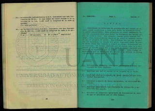 19.- La estación radiodifusora X.E.T. transmite con una fre-
cuencia de 99 Kc. Si las ondas de radio viajan a la ve
locidad de la luz, ¿cuál será la longitud de la onda ge
nerada?
{X= 3000 m/ciclo)
20.- Si la radiodifusora X.E.N.L. transmite con una frecuen-
cia de 860 Kc, ¿cuál será su longitud de onda y so p e -
ríodo? -6 , . , 
{ a) A = 348 m/ciclo, b) T= 1.16x10 seg/ciclo)
2o. SEMESTRE. AREA I. UNIDAD IV
S O N I D O .
Conociendo la velocidad de propagación del sonido en el
aire, puede recurrirse a ella para medir la distancia hasta
un punto inaccesible. Este principio es usado comunmente en-
tre los excursionistas para medir la distancia que existe en-
tre un cerro y otro. Por ejemplo, cuando grita alguien del
grupo, otro excursionista chaca en su reloj el segundo exacto
en que se produce el grito. Auxiliándose del eco que produ—
cen las montañas, el sonido del grito regresará hasta la £ ar-
te desde donde fue lanzado y tomará un tiempo determinado pa-
ra regresar. Al tiempo empleado por el sonido para ir y re
gresar se divide entre dos y ese será el tiempo empleado para
recorrer la distancia que se quiere conocer. Este tiempo se
multiplica por la velocidad del sonido y se obtiene la distan
cia entre el observador y la montaña.
OBJETIVOS.
1.- Definir los términos, conceptos, principios y leyes i n —
cluidos en este capítulo.
2.- Explicar por qué el sonido no se propaga en el vacío.
3.- Explicar cómo se propagan las ondas sonoras en las dife-
rentes sustancias.
4.- Calcular a partir de datos apropiados, la velocidad del
sonido.
5.- Explicar ampliamente los conceptos de difracción y re- -
fracción del sonido.
6.- Escribir el intervalo aproximado de frecuencias de soni-
do que es percibido por el oído humano.
 