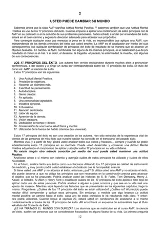 LA ACTITUD MENTAL POSITIVA Un camino hacia el éxito NAPOLEÓN HILL W. CLEMENT STONE, subido por el Coach YLICH TARAZONA