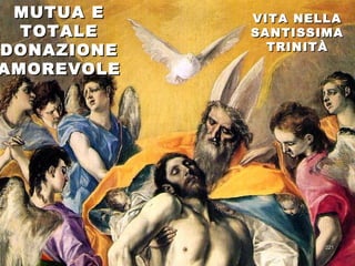 VITA NELLAVITA NELLA
SANTISSIMASANTISSIMA
TRINITÀTRINITÀ
MUTUA EMUTUA E
TOTALETOTALE
DONAZIONEDONAZIONE
AMOREVOLEAMOREVOLE
221221
 