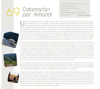 Embarcadero 
150 
Ficha Técnica 
69 Catamarán 
por Amandi 
Recorrido: 6 kms. en microbús / 1 km. a pie / 1 h. de 
travesía fluvial en catamarán 
Transporte: microbús y catamarán 
Dificultad: media 
Ropa aconsejable: deportiva / según temporada 
Calzado: deportivo 
Un pasaje mitológico narra cómo Júpiter, dios de dioses, enamorado de la agreste y dulce tierra gallega la hace 
suya atravesándola con un río, el Miño. Su esposa Juno, celosa por tamaña infidelidad, consigue dividirla abrien-do 
una enorme garganta en la superficie soberina. Ante tal ofensa Júpiter la castiga a discurrir eternamente por 
aquella gigantesca brecha en forma de río, y desde entonces su amada superficie del corazón de Galicia se conocería 
por el apelativo de Cañón del Sil. También se cuenta como cierto que los Ibios, descendientes de Noé, tras el Diluvio, se 
instalaron en el lugar de Chanteiro, cerca de Porto Brosmos, y en esta tierra de promisión fueron los primeros en cultivar 
la vid. Sus prestigiosos vinos eran una de las valiosas mercancías que viajaban a Roma para deleitar el paladar de empe-radores 
y patricios en orgías dedicadas a Baco. Con el establecimiento de las órdenes religiosas y el estímulo y esmero 
en el cultivo del vino, en el año 785 el Obispo Odoario funda la villa de “Amandi”, y en el s.XII la reina Teresa de Portugal 
acuña el término de “Ribeira Sagrada” referida a tan prodigiosa comarca, dándole carácter oficial Alfonso IX en 1228. 
Así surgen los tres pilares que identifican Sober por todo el Orbe: “Cañón del Sil”, “Amandi” y “Ribeira Sacra”. Auténtico 
crisol de innumerables valores, percatémonos de su significado a través de su milenario arte del cultivo de la vid. Dos 
son las zonas que se inscriben en el municipio. Las Riberas del Cabe, en el límite Noroeste, con cerca de cincuenta Ha. 
y 3 bodegas, y la espectacular Ribera de Amandi, en el S. hacia el Sil, con cerca de 300 Ha. repartidas entre más de 300 
viticultores y sobre 30 bodegas, con una producción que se acerca a los 5 millones de litros anuales. Tanto en una como 
en otra la forma de cultivo tradicional es en cepa baja, con poda en guyot simple o doble (vara-cotón). Aunque está au-torizado 
el cultivo de uvas brancellao y menzao, para tintos, y treixadura, albariño, loureira, dona blanca y torrones, para 
blancos, para los primeros la variedad más utilizada es el mencía, y para los segundo el godello. En esta ruta visitamos 
las magníficas instalaciones de la Bodega Algueira, en Doade, y degustamos sus galardonados vinos, tanto blancos como 
tintos, jóvenes o de crianza, todos ellos de cepas de su mimado viñedo de Carballocovo. 
Con buen paladar y mejor ánimo, desde allí mismo iniciamos una incursión a pie por un sendero, en parte Vía Nova ro-mana 
y Camino Sur a Santiago, que nos traslada hasta el mirador de A Pena do Castelo. Allí, fuente con relato legendario 
de ninfas, que tras cristianizarse se edificó una capilla dedicada a San Mauro, y sobrecogedor mirador sobre la vertical 
de las escarpadas montañas que sustentan la más bella estampa de los socalcos de Amandi. 
Anonadados por la visión panorámica, nuestro transporte nos traslada por una sinuosa carretera pero con perspectivas 
ensoñadoras, dejando a la derecha el mirador de Souto-Chao, hasta el embarcadero de Ponte do Sil. Desde allí inicia-mos 
una travesía en catamarán contemplando las plantaciones de vid de las Riberas de Amandi. Vertientes de insólita 
belleza formadas por rocas metamórficas de grano grueso de “ollo de sapo” junto a un clima oceánico matizado con 
influencias mediterráneas, originan abrigadas encuestas que miran al mediodía, donde los sacrificados soberinos, en un 
trabajo de milenios, con pasión y destreza, han domesticado la rudeza del terreno creando terrazas, tallando peldaños, 
construyendo caminos y cultivando cepas, hasta lograr el “milagro” del vino de Amandi, codiciado hasta por los Césares, 
y arrancado a estos insólitos paisajes, maravilla de la naturaleza. 
Mirador de Pena do Castelo 
Vinos de Amandi 
 