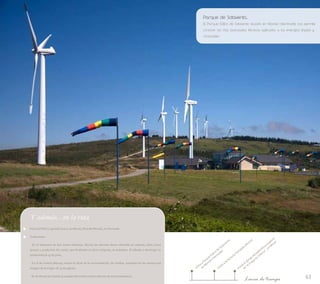 63 
Visita a Parque Eólico de Sotavento, 
Visita a la factoría Ferroplás (Muras) 
en Momán (Xermade) 
Visita al abrigo del paleolítico superior 
de “A Fraga do Inferno”, en Muras 
Y además... en la ruta 
Feira do Potro y ganado bravo, en Muras; feria de Momán, en Xermade. 
Tradiciones: 
- En el Santuario de San Antón (Xestosa. Muras) los devotos llevan ofrendas en especie, tales como 
quesos y productos del cerdo, que finalizado el oficio religioso, se subastan. El sábado o domingo no 
posteriores al 13 de junio. 
- En el de Viveiró (Muras), hacen el ritual de la circunvalación, de rodillas, portando en las manos una 
imagen de la Virgen. El 15 de agosto. 
- En As Penas do Castelo (Lousada-Xermade) existe tradición de encantamientos… 
Parque de Sotavento... 
El Parque Eólico de Sotavento situado en Momán (Xermade) nos permite 
conocer las más avanzadas técnicas aplicadas a las energías limpias y 
renovables 
Línea de tiempo 
 