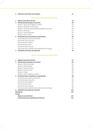 4.	 Indicadores esenciales de evaluación		                            52


                           PROYECCIÓN CURRICULA...