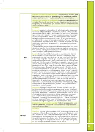 Destreza con criterios de desempeño: Comprender los distintos tipos
            de texto que aparezcan en el periódico y e...