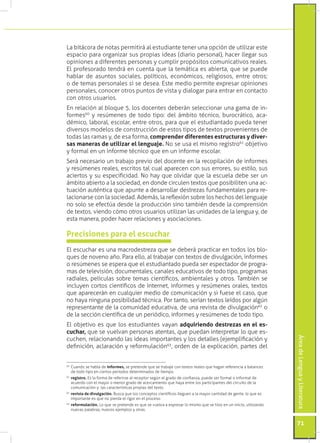 La bitácora de notas permitirá al estudiante tener una opción de utilizar este
espacio para organizar sus propias ideas (d...