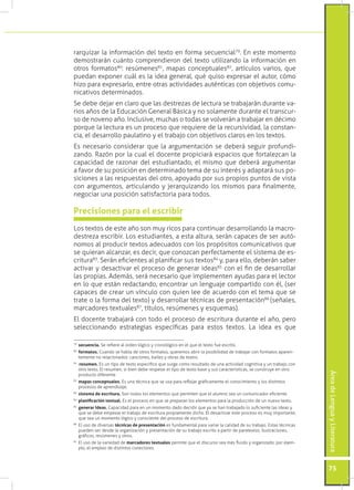 rarquizar la información del texto en forma secuencial79. En este momento
demostrarán cuánto comprendieron del texto utili...